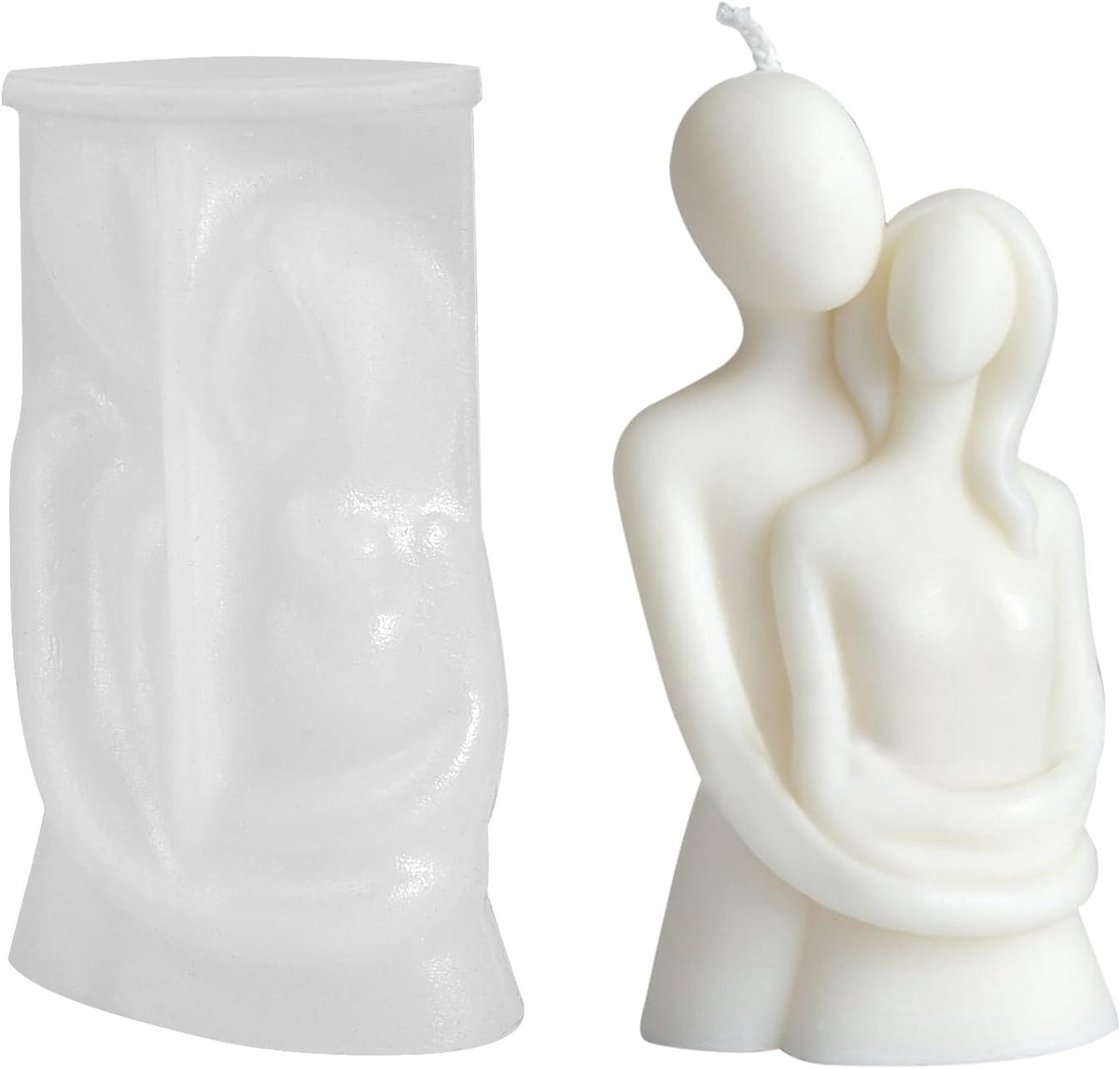 3D lichaam kaarsvorm, omhelzing siliconenvormen, paar omhelzing 3D kaarsvorm, lichaam kaarsvormen handgemaakt, kaarsgietvorm voor gepersonaliseerd knutselen, handwerk ornamenten geurkaars thuisdecor