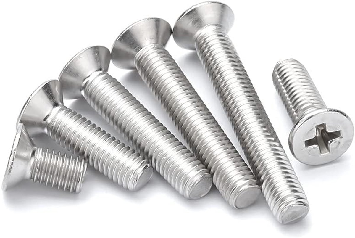 Computerschroeven elektronische schroeven voor universele laptop computer reparatie verzonken schroeven kruiskopschroef M1.6×16mm,100 pcs