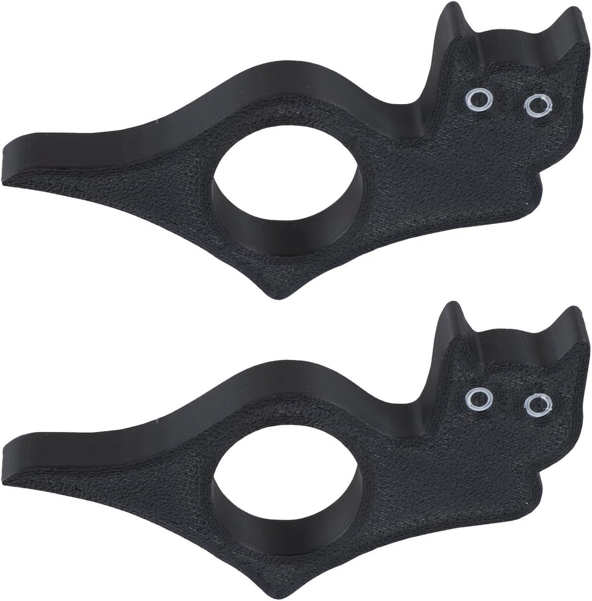 2 Stuks Zwarte Kat Paginahouders, Duimring Paginahouders Bladwijzerclip Leesaccessoires Cadeau voor Boekenliefhebbers Leraren en Studenten
