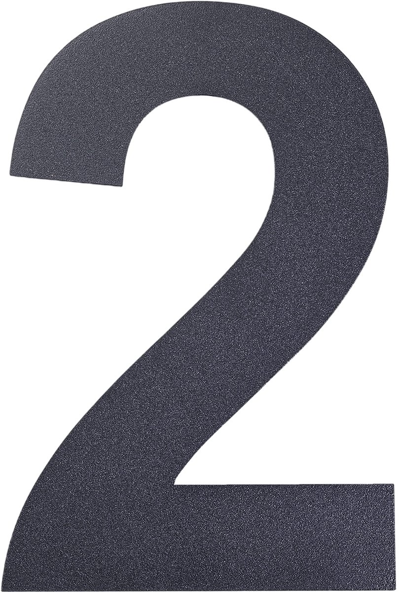 Elzusha - Grote Antraciet Huisnummers - 30,5 cm Hoge Roestvrijstalen Cijfers voor Buiten