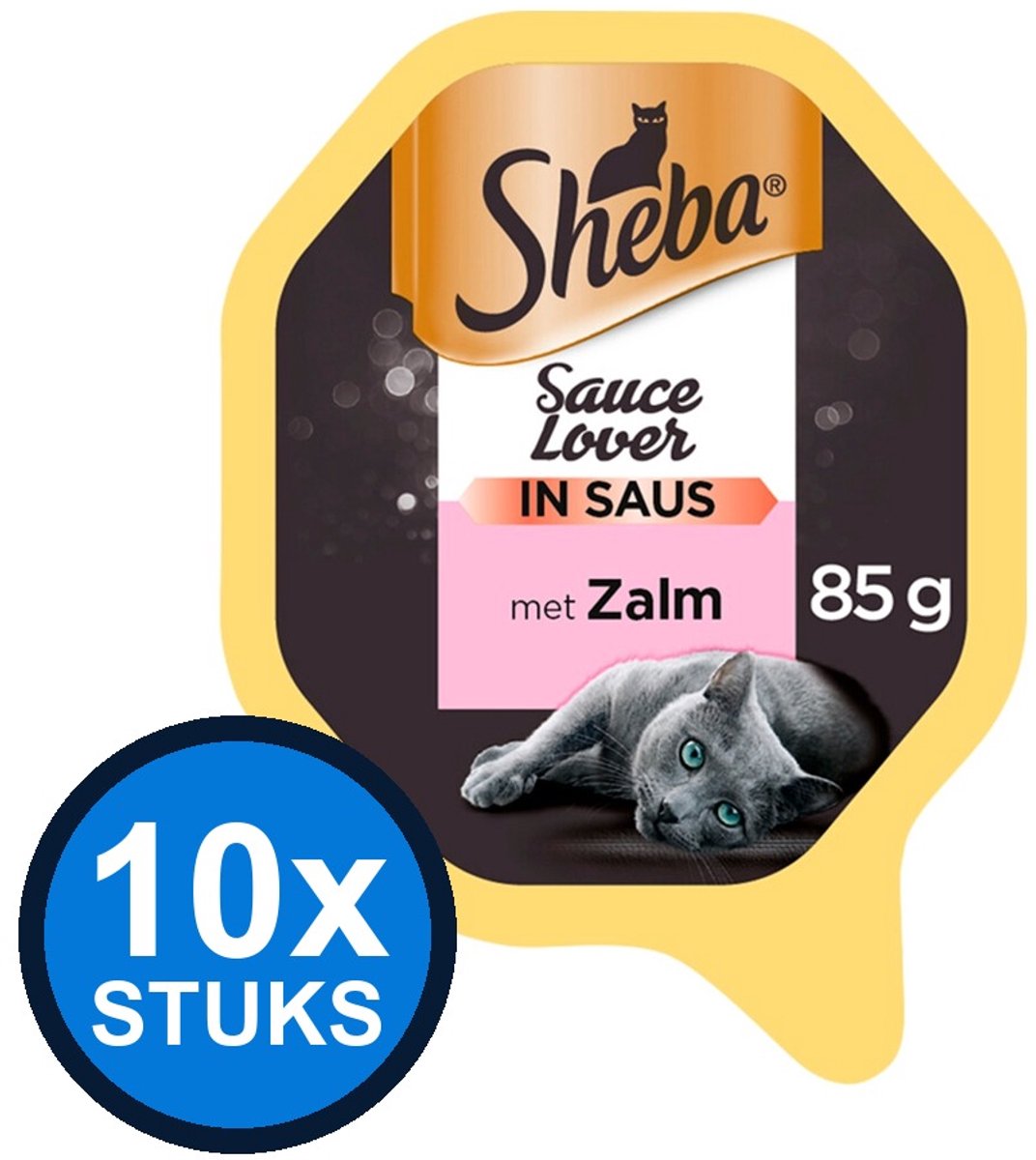 Sheba Sheba Alu - Sauce Lovers - Zalm - 10x85g - Kattenvoer Kuipje
