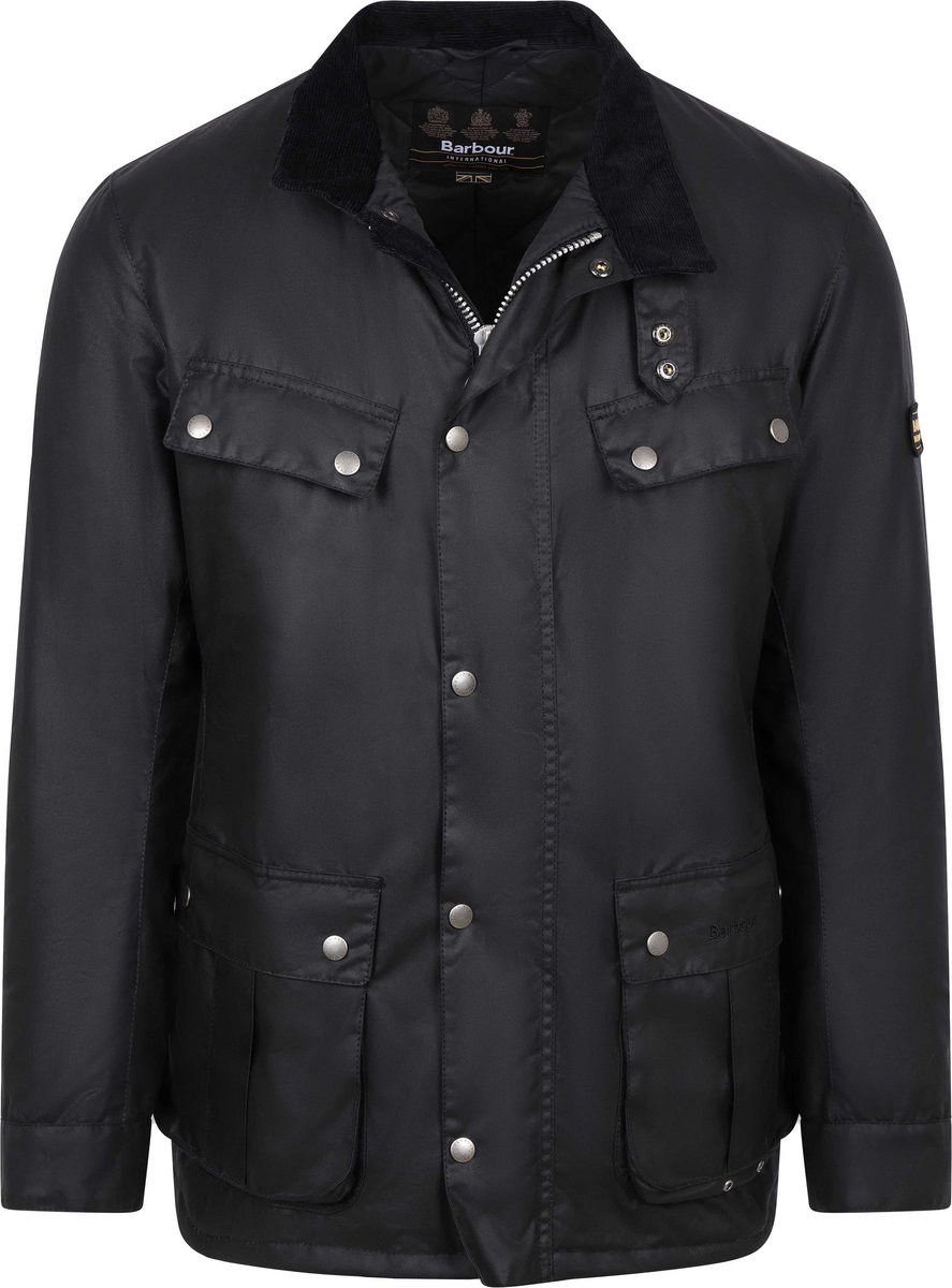 Barbour International Duke Waxjas Zwart - Maat M - Heren - Outdoor jassen