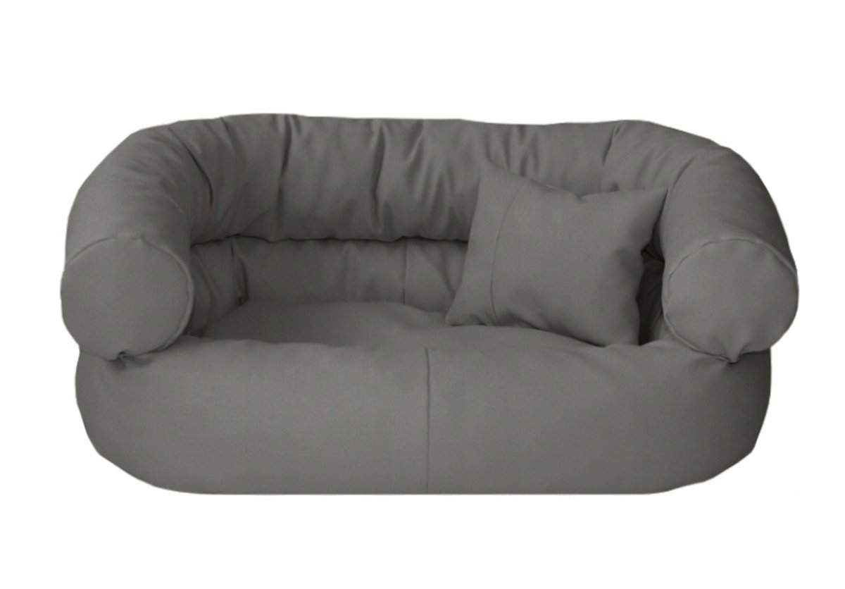 Hondenbed Fergus L 100x80cm - Comfortabel Eco-leer, Antraciet