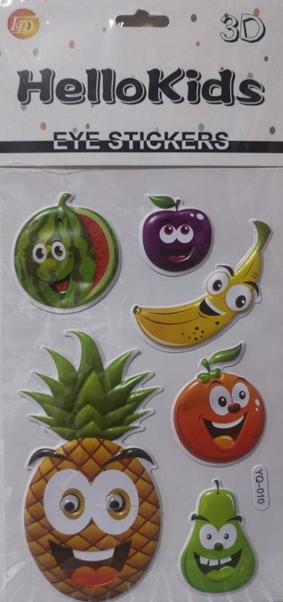 Decoratieve Stickers voor Kinderen - 29x14 cm - Met Oogjes