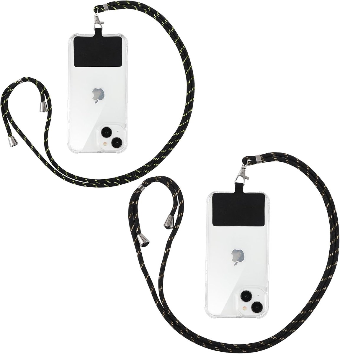 4 stuks universele telefoonkettingen voor alle smartphones, verstelbaar trekkoord, smartphoneketting voor onderweg, compatibel met iPhone/Samsung/Xiaomi/Huawei