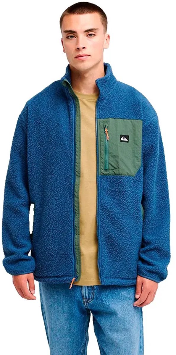 Quiksilver Clean Coast Fleece Met Volledige Rits Blauw M Man