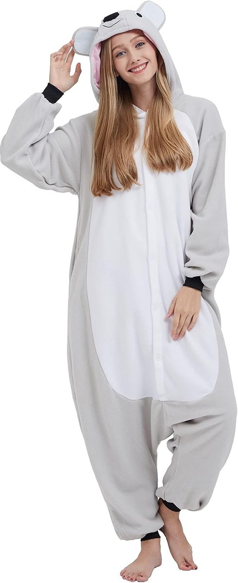 Onesie voor volwassenen, pyjama, dierenkostuum voor dames en heren, nachtkleding, eendelig, uniseks, huiskleding