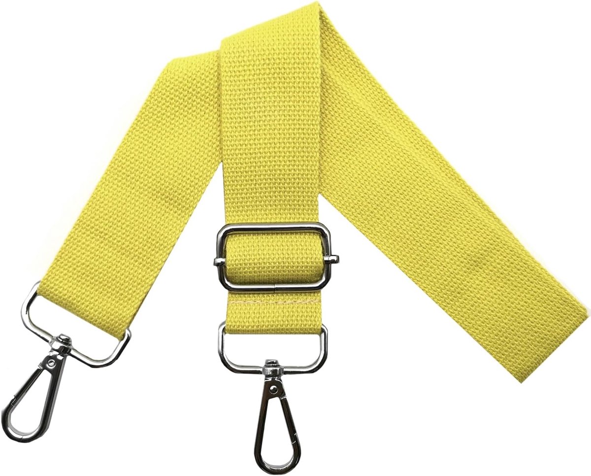 Tassenriemen voor het wisselen van schouderriem, tas riem verstelbare breedte 3,8 cm met zilveren karabijnhaak, draagriem voor handtassen dames tas riem, schouderriem tassen, kleurrijk, Q, Geel, 80