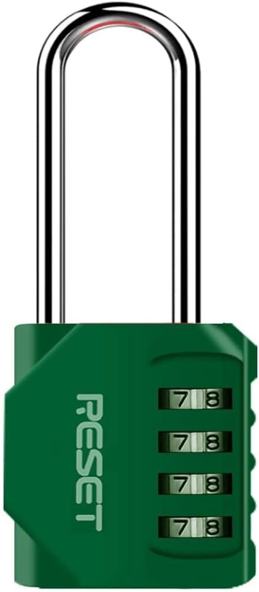 4-cijferig Combinatiehangslot - Groen - 6,1 cm Beugel - Waterdicht voor Binnen en Buiten - Voor Gymlockers en Poorten
