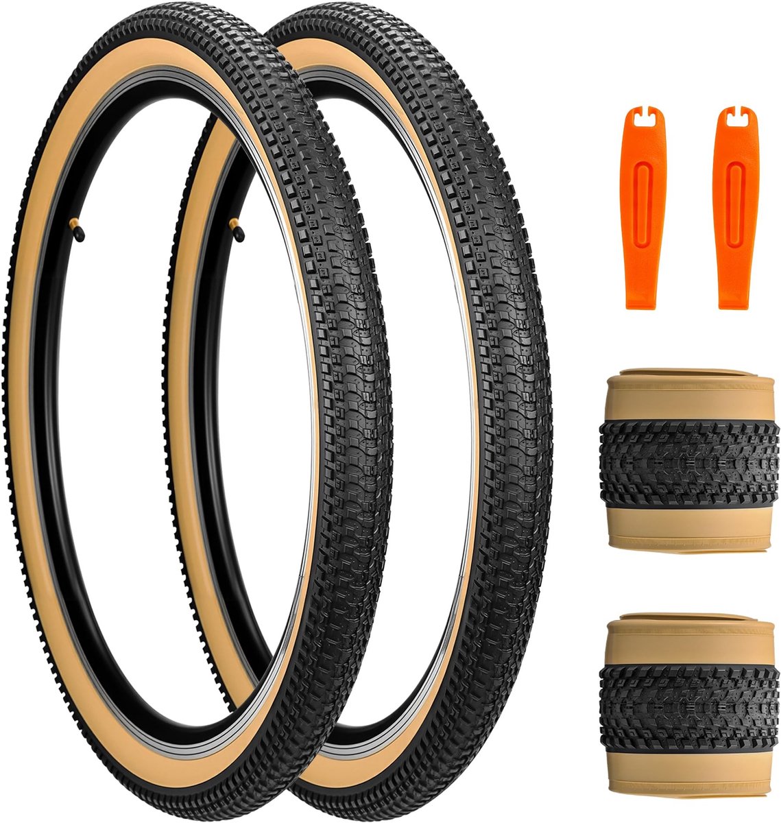 SolidKeus - 2 Stuks Vouwbare 24/26/27.5 Inch Fietsbanden