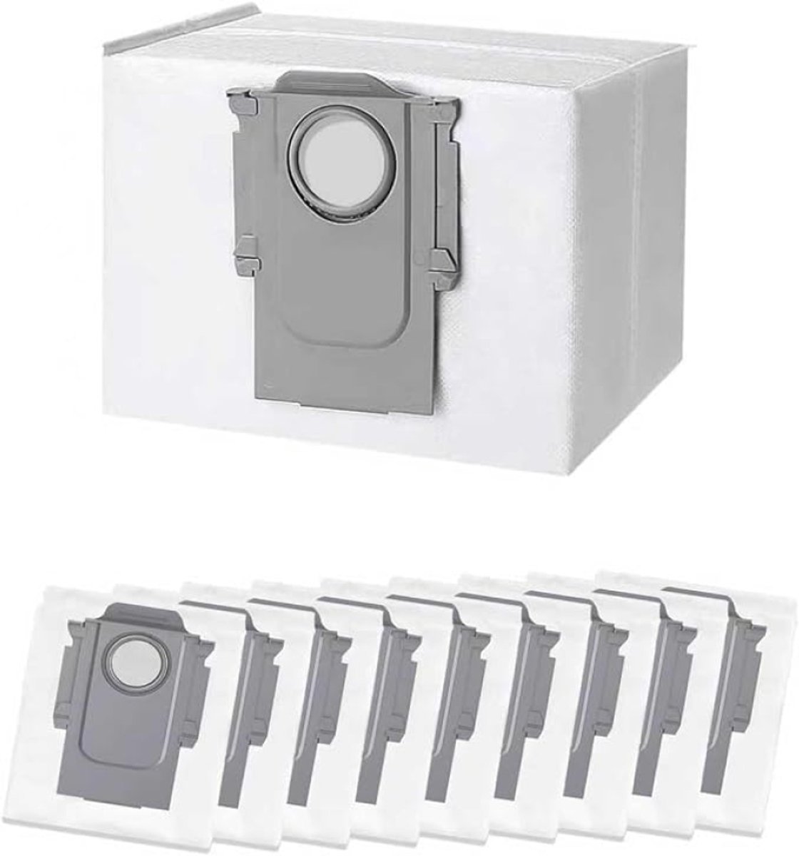 10 stuks stofzakken voor Roborock S8+, S8 Pro Ultra, S7 MaxV Ultra, S7 Pro Ultra, Q7+, Q7 Max+, Q8 Max+, Q5 Pro+ - Stofzuigerzakken, stoffilterzakken, stofzakken robotstofzuiger - vervangende zakken, accessoireset