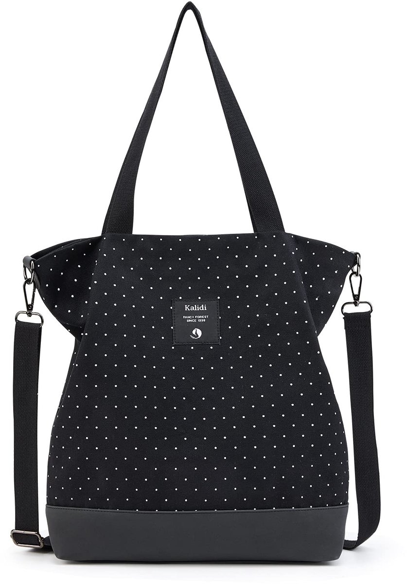SolidKeus - Grote Canvas Schoudertas voor Dames, Perfect voor School en Werk