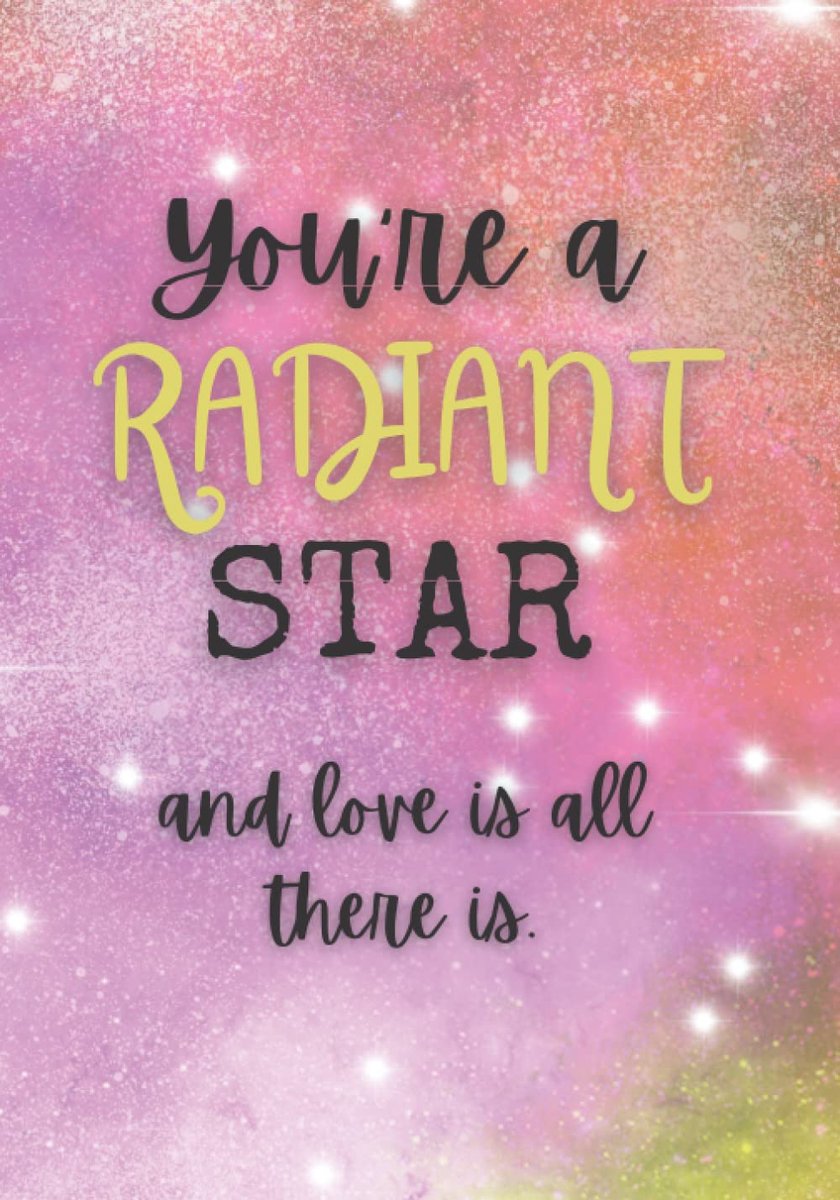 A RADIANT STAR Notebook/Journal. 180 lined pages and positive affirmations on each page. Soft cover. 7x10.