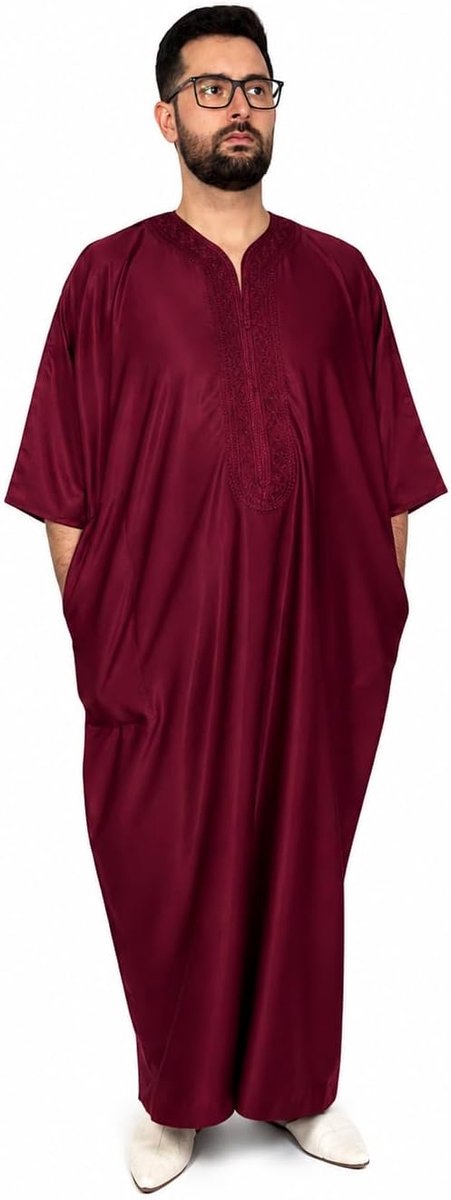 Kaftan Etnische Robe Moslim Arabische Islamitische Kleding Marokkaanse Jelaba Ramadan — afbeelding 4