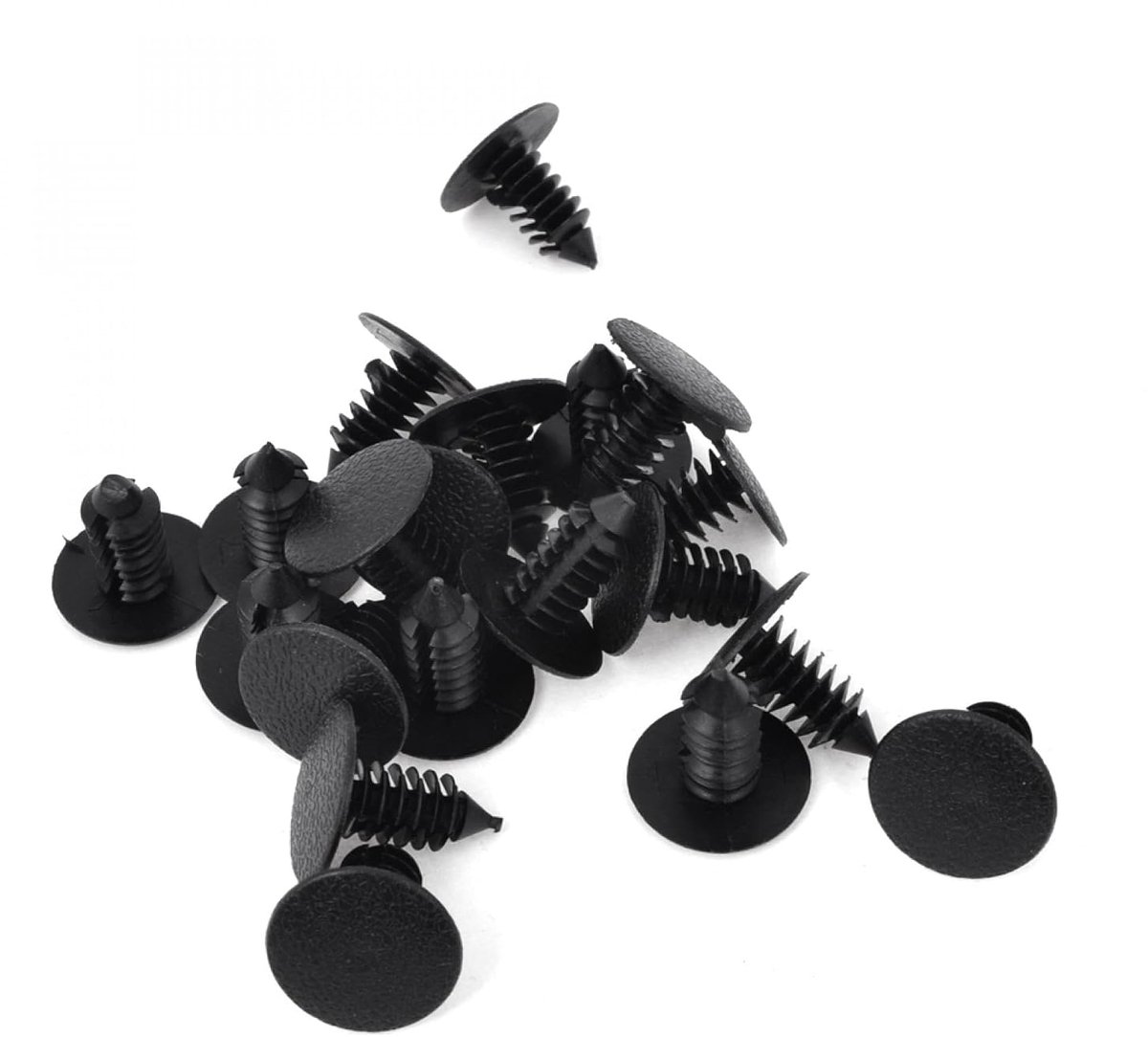 Auto 8mm Gat Zwart Kunststof Klinknagels Bumper Deur Bevestiging Clips 20 Stks