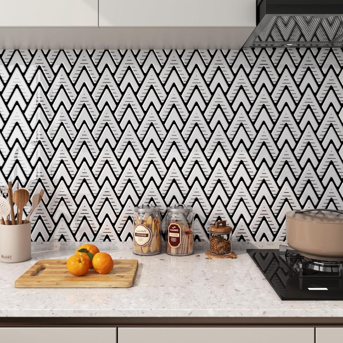 Keuken Tegel Stickers Witte Stok op Tegels voor Badkamer Muren Witte Visgraat 30x30cm 5 stks Mozaïek Tegel Stickers Zelfklevende Muurtegels Keuken Spatwanden voor Muren Wit Waterpeoof