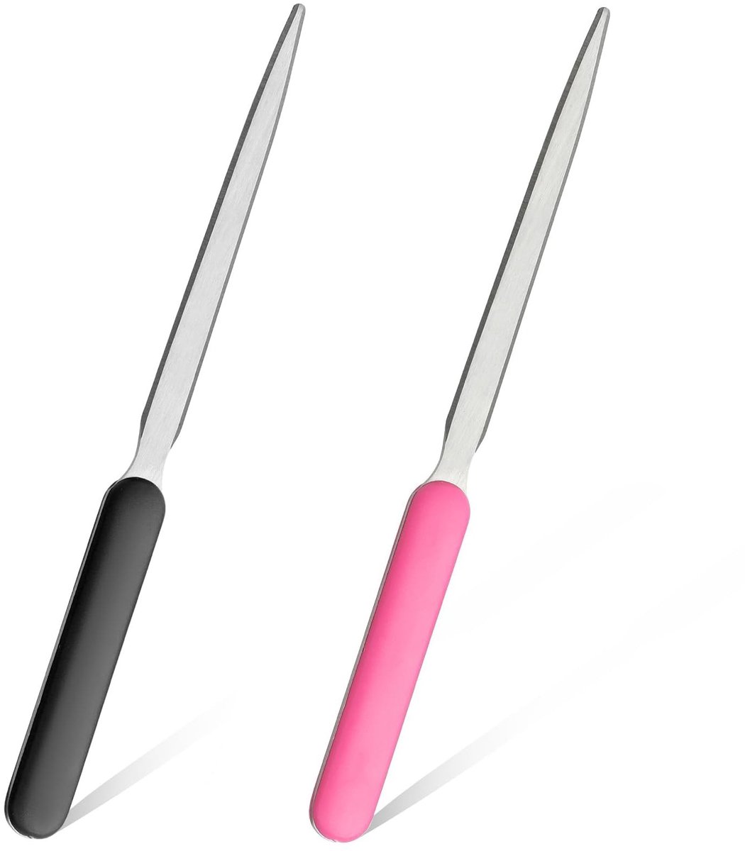 SolidKeus - Set van 2 Roestvrijstalen Briefopeners met Ergonomisch Handvat