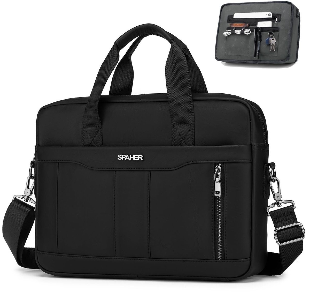SolidKeus - Leren Laptoptas voor Werk en Zaken