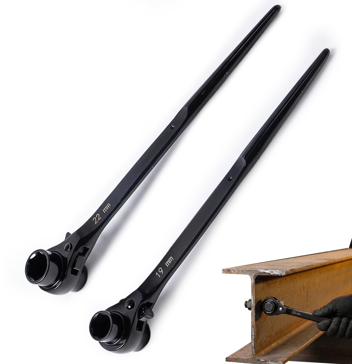 SolidKeus - Set van 2 Steigerratels 19/22 mm