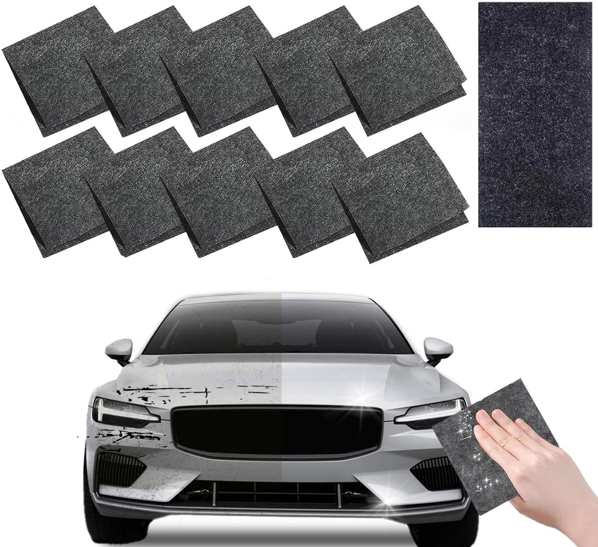 SolidKeus - Set van 10 Nano Krasverwijderingsdoekjes voor Auto