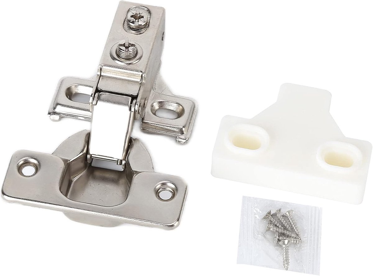 Hoekscharnier met een openingshoek van 90-105°, 35mm hydraulisch kort arm ontwerp, geschikt voor externe hoekkasten en smalle deuren