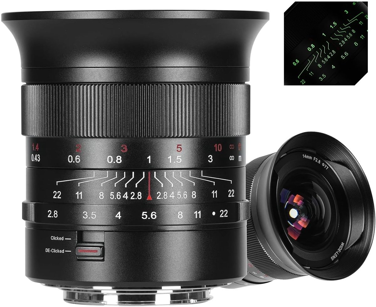 Omgoods - 14mm F2.8 Wide Angle Lens voor Sony E-Mount Camera's