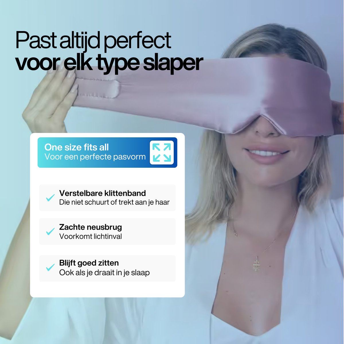 Premium Zijden Slaapmasker - 100% Verduisterend - 23 momme Moerbei Zijde - Silk Sleep Mask - Oogmasker - Anti Rimpel - Panterprint — afbeelding 2