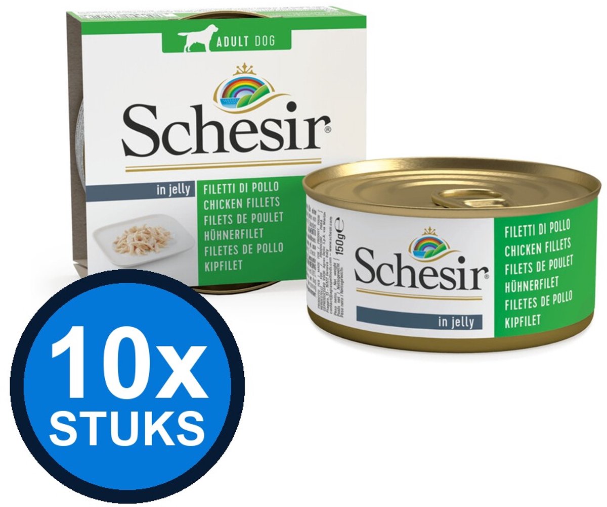 Schesir Schesir hond blik gelei kipfilet 150gr