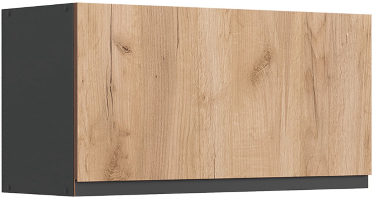 Vicco Hangkast R-Line, Goudkleurig Eiken/Antraciet, 80 cm Plat