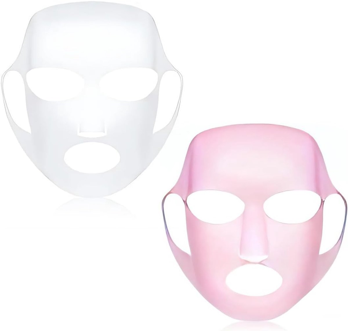 Hydraterend masker, siliconen maskerafdekking, herbruikbaar siliconen gezichtsmasker, gezichtsmasker, gezichtsmasker, hydraterend gezichtsmasker, 2 stuks, Brons, M