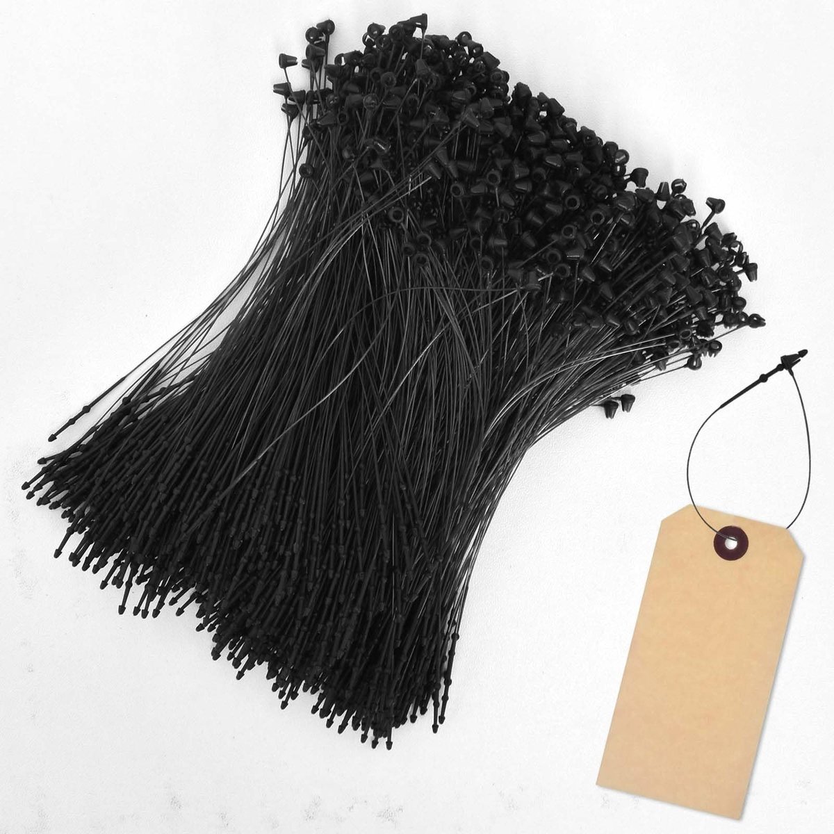 SolidKeus - 1000 Stuks Plastic Label Clips met Veiligheid Draad