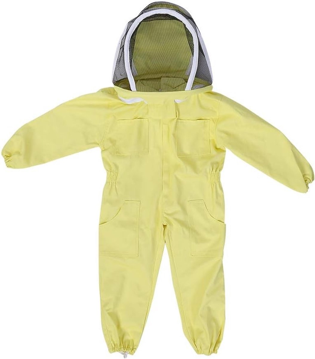 Volledige Beekeeper Outfit voor Kinderen van Katoen met Geventileerde Sluiers en Bescherming