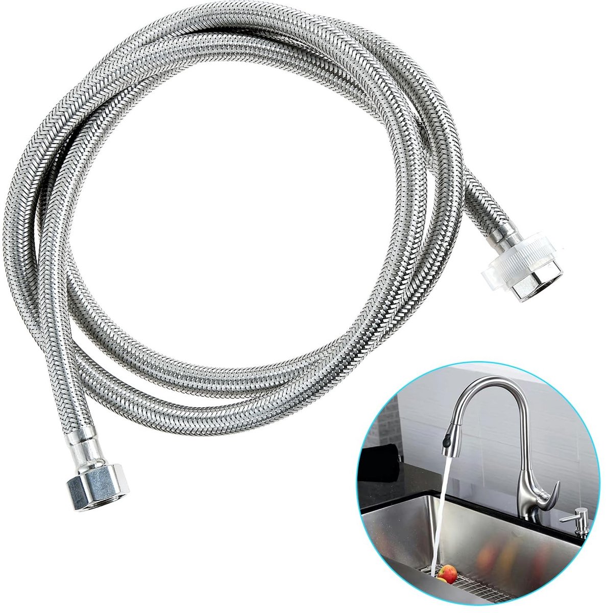 SolidKeus - 150 cm Flexibele RVS Aansluithose