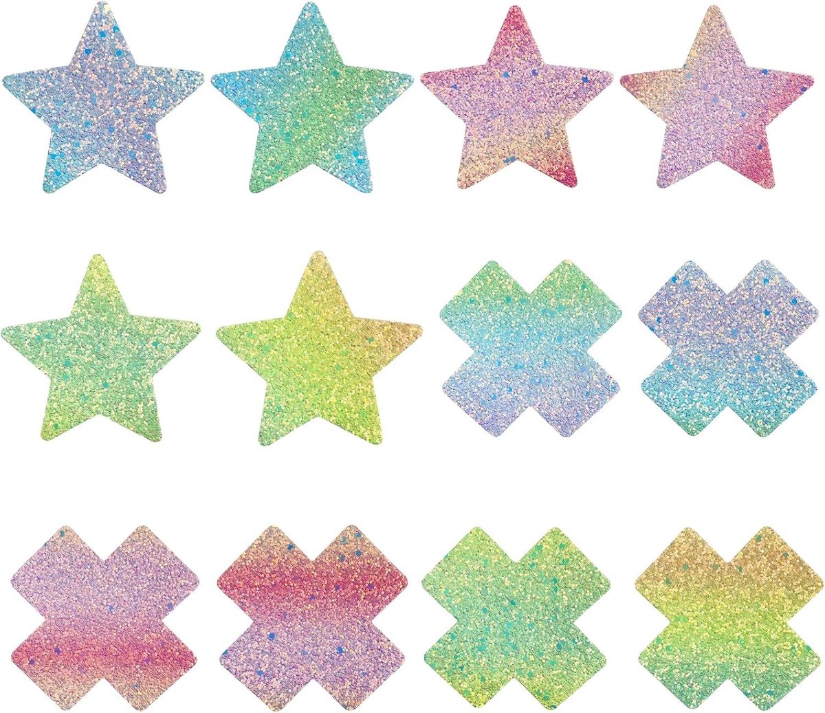 Verleidelijke Zelfklevende Nipple Protectors voor Vrouwen - 12 Stuks in Stervorm, Perfect voor Feestjes en Ongedwongen Kleding, Onzichtbaar en Comfortabel
