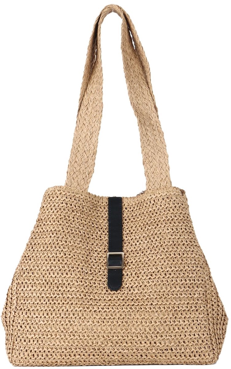 SolidKeus - Handgemaakte Stro Strandtas voor Vakantie en Reizen
