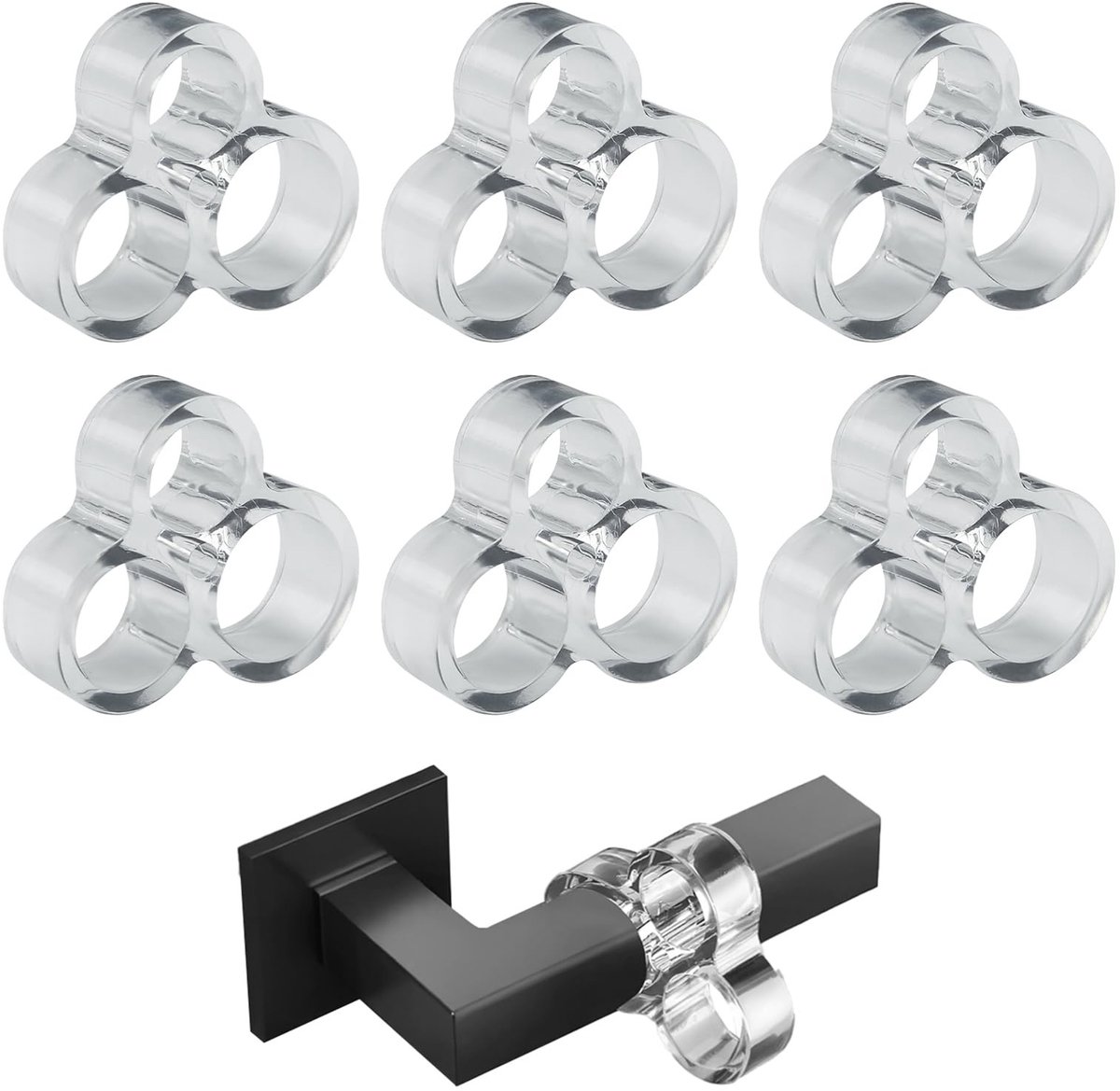 SolidKeus - Set van 6 Siliconen Deurstoppers voor Wandbescherming