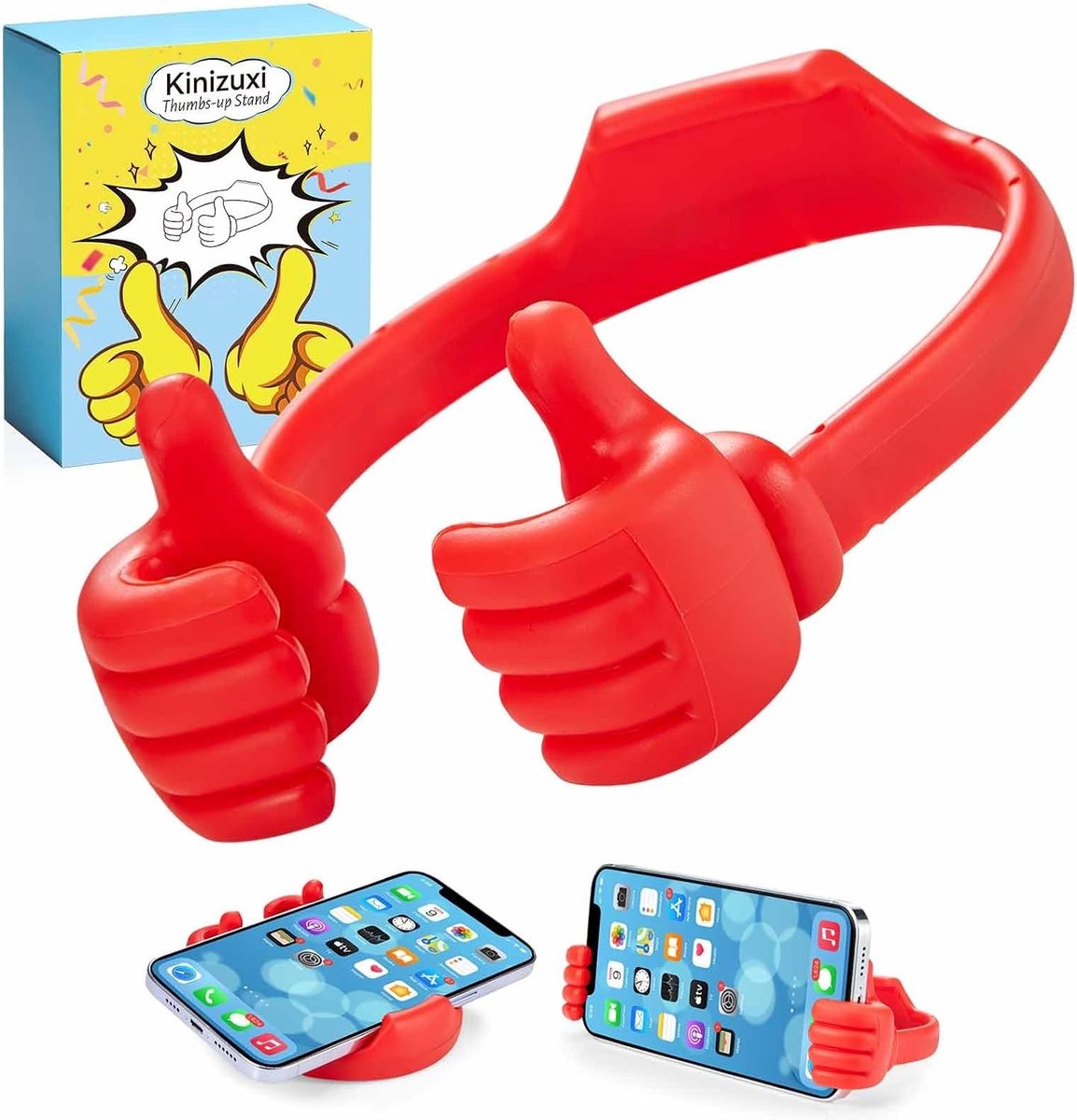 Flexibele Mobiele Telefoonhouder voor Bureau, Universele Smartphone Stand voor iPad, Tablet en iPhone - Ideaal voor Thuis en Kantoor (Rood)