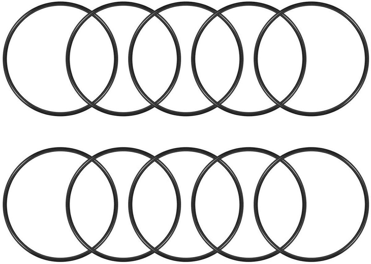 10 Stuks Nitril Rubber O-Ringen - 120mm Buitendiameter, 112mm Binnendiameter, 4mm Breedte - Voor Afsluitingen, Lekkages en Reparaties in Sanitair en Auto's