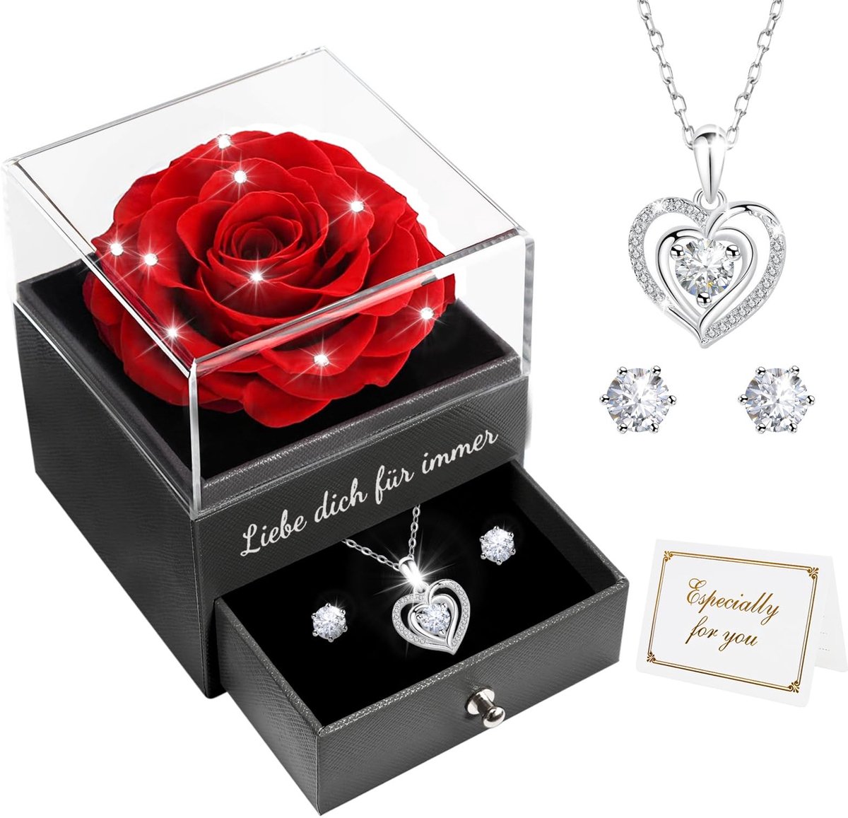 SolidKeus - Stabilized Rozen Set met Zilver voor Vrouwen