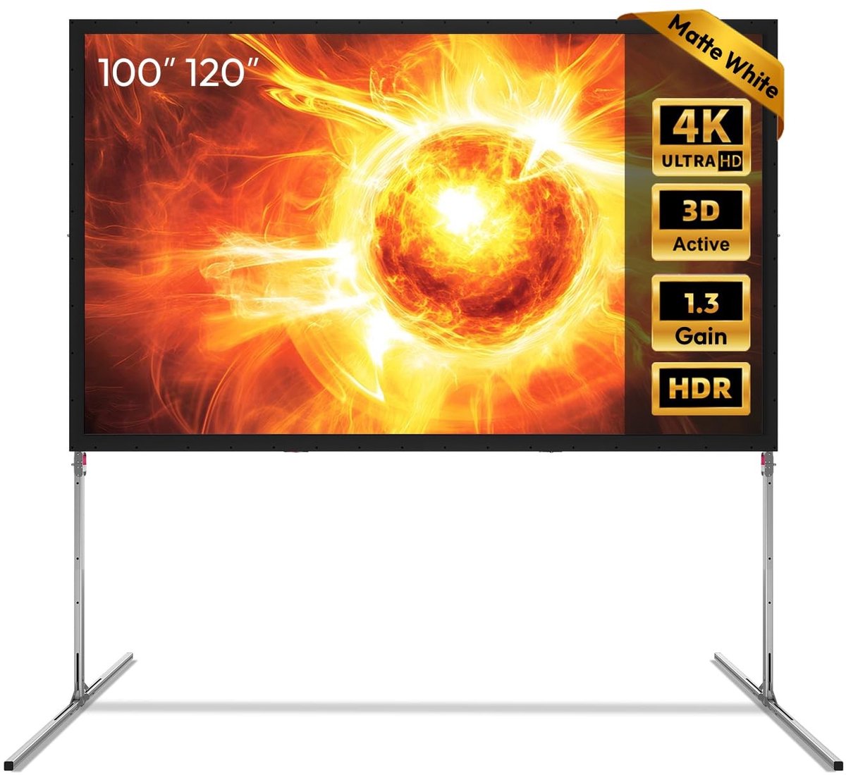 SolidKeus - Draagbaar Beamerscherm 120 Inch voor Buiten