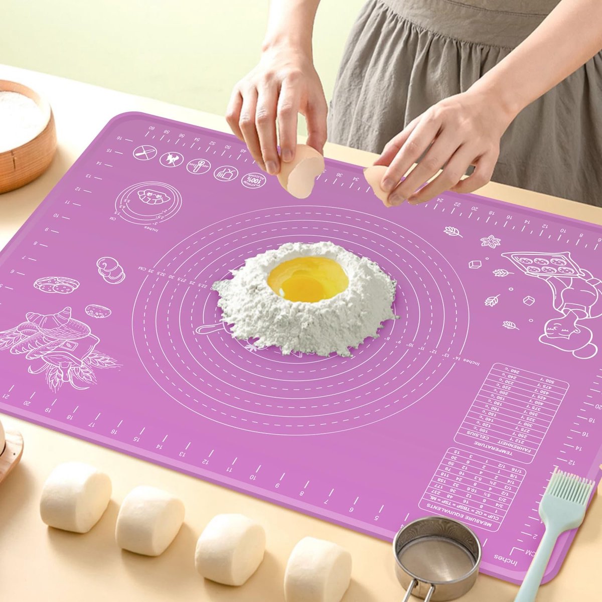 SolidKeus - Silikon Bakmat 80x60cm met Antislip Coating