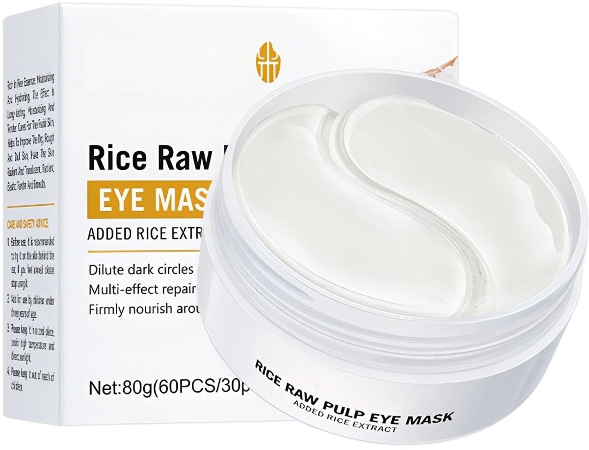 SolidKeus - Rijstpap Oogmasker 60 Stuks voor Stralende Ogen