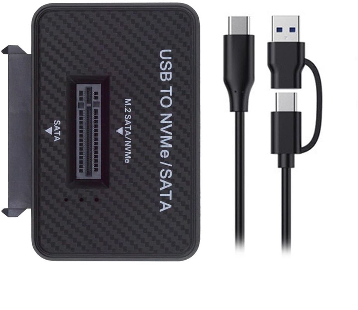 SolidKeus - Type-C USB 3.0 Dual NVME Enclosure voor M.2 SSD