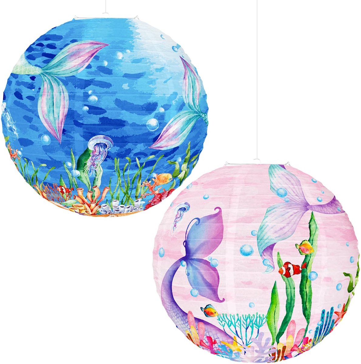 SolidKeus - Set van 2 Papieren Lantaarns voor Feestdecoratie