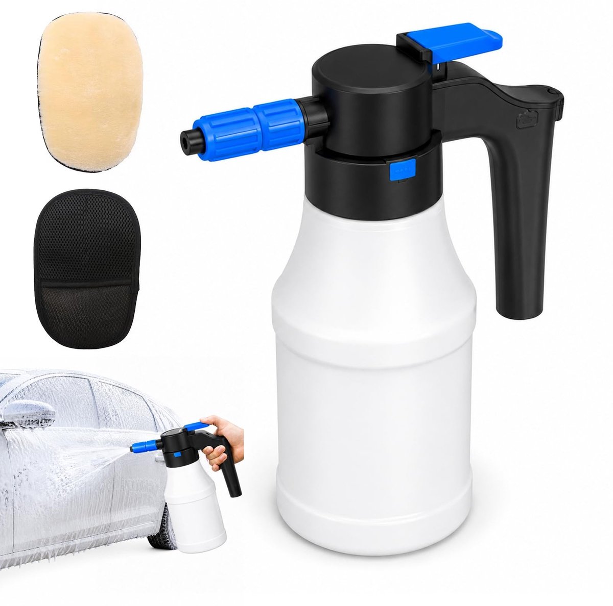 SolidKeus - Elektrische Schuimsproeier met USB-Poort en Washandschoenen