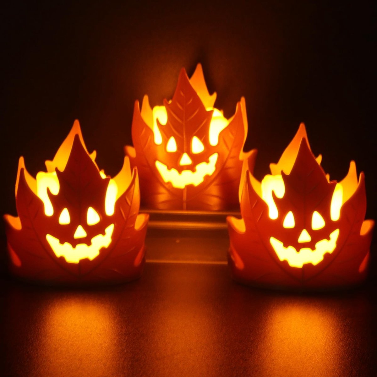 SolidKeus - Set van 3 Flameless LED Halloween Kaarsen