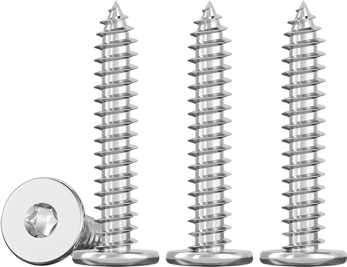 SolidKeus - RVS Houtschroeven M4 x 35 mm, 50 Stuks
