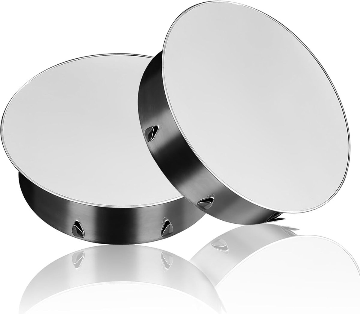 Chimney cover set van 2 stuks, roestvrijstalen pijpafdekkingen voor rookkanalen Ø 180 mm, ideaal voor standaard kachelpijpen, duurzame bescherming en eenvoudige installatie