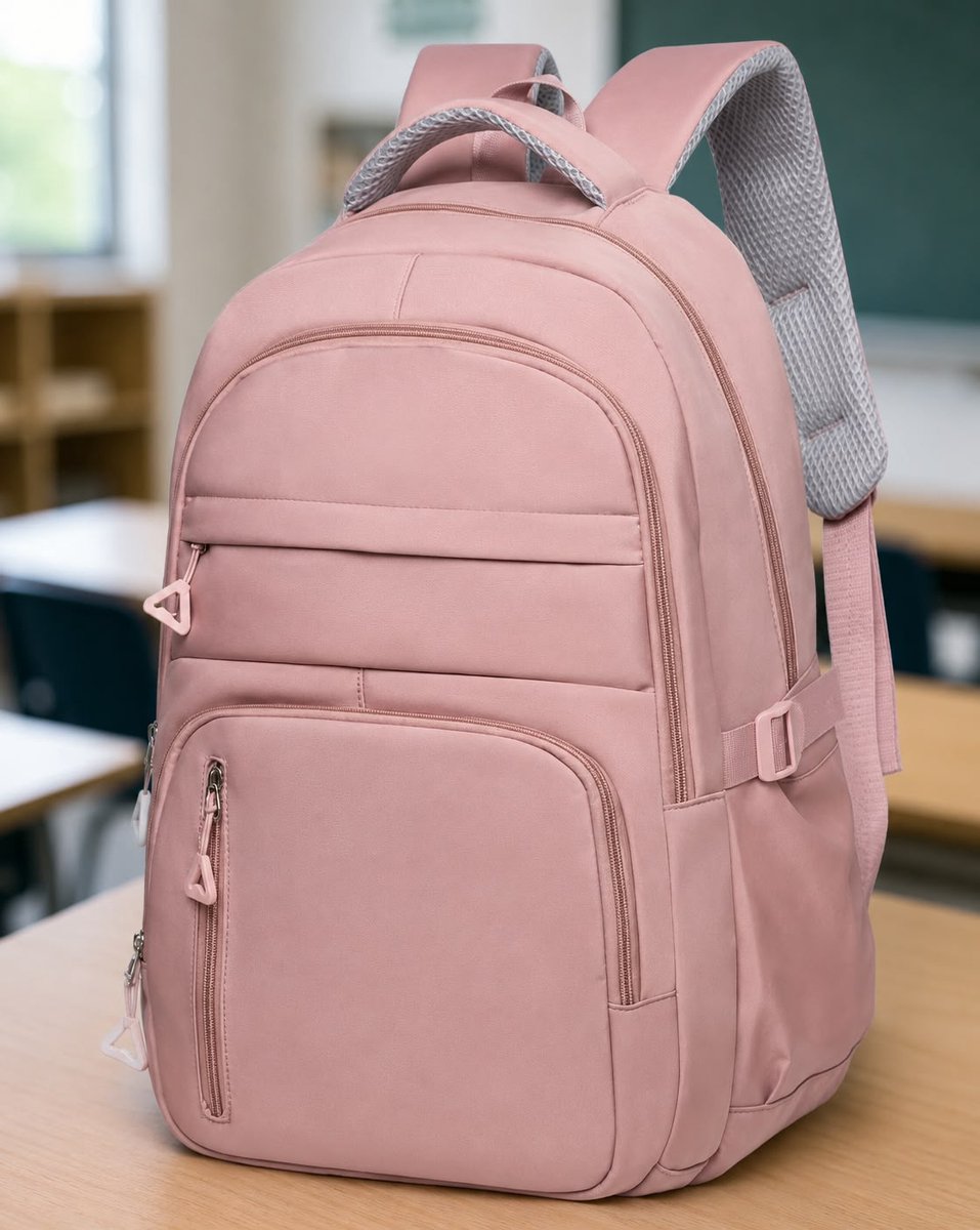 Rugzak - schooltas - Reisrugzak met Laptop- & Schoenenvak – Grote Capaciteit – Lichtgewicht – Voor Werk, School & Reizen – Roze