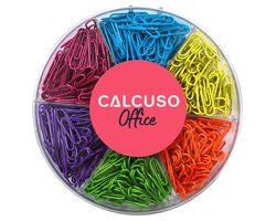 Kleurrijke Paperclips – 480 stuks, 6 kleuren elk 80 stuks – gekleurde paperclips voor kantoor, school & thuis